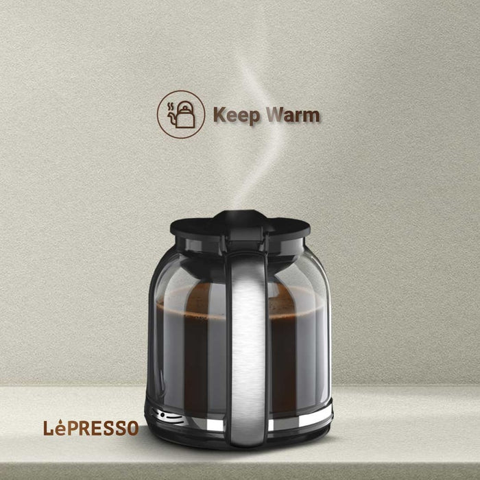 LePresso - Dual Brew Drip Coffee & Espresso Machine - Black