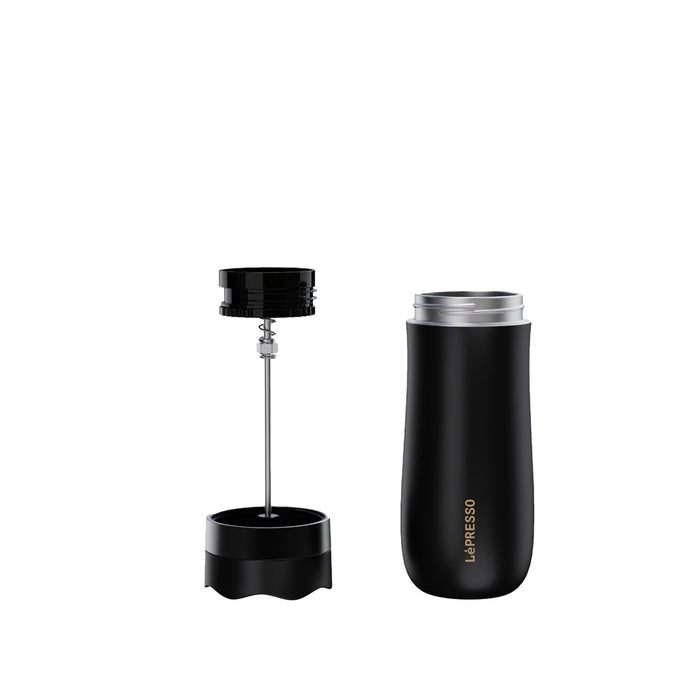 LePresso - Insulated Mug with French Press - Black