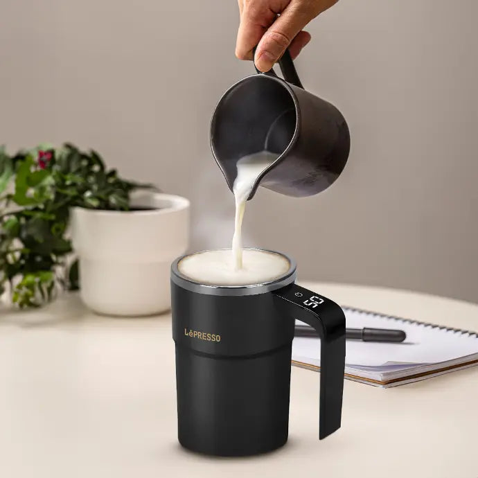 Lepresso - Auto Stirring Mug Black | ليبريسو - كوب التحريك التلقائي باللون الاسود