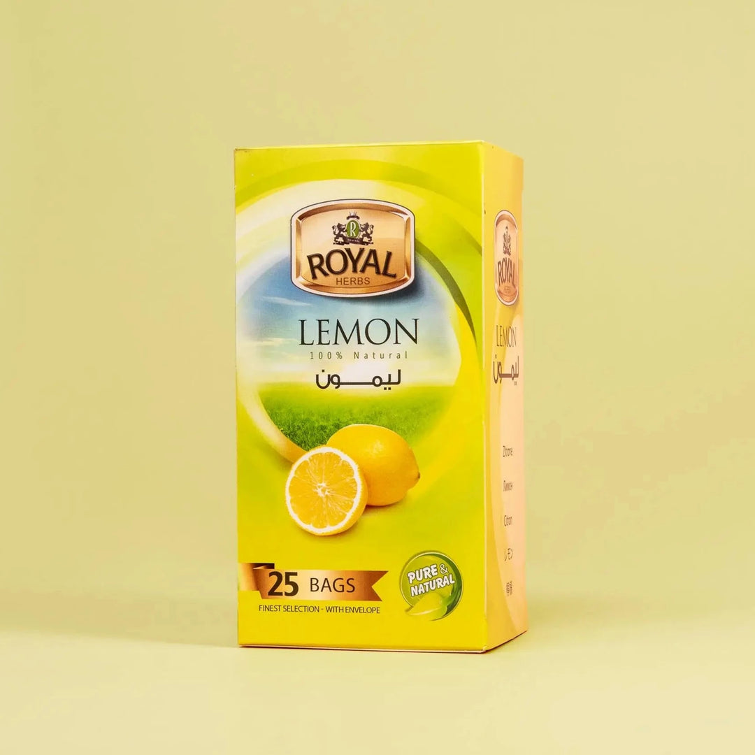 Royal Herbs - Lemon Herbal Tea - 25 tea bags | رويال اعشاب - شاي اعشاب بنكهة الليمون - 25 كيس شاي