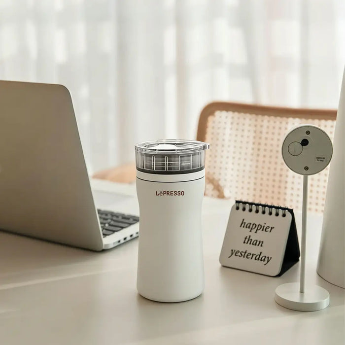 Lepresso PourVa Pour Over Coffee Brewer - White | ماكينة تحضير القهوة بالتقطير من ليبرسو بورفا - أبيض