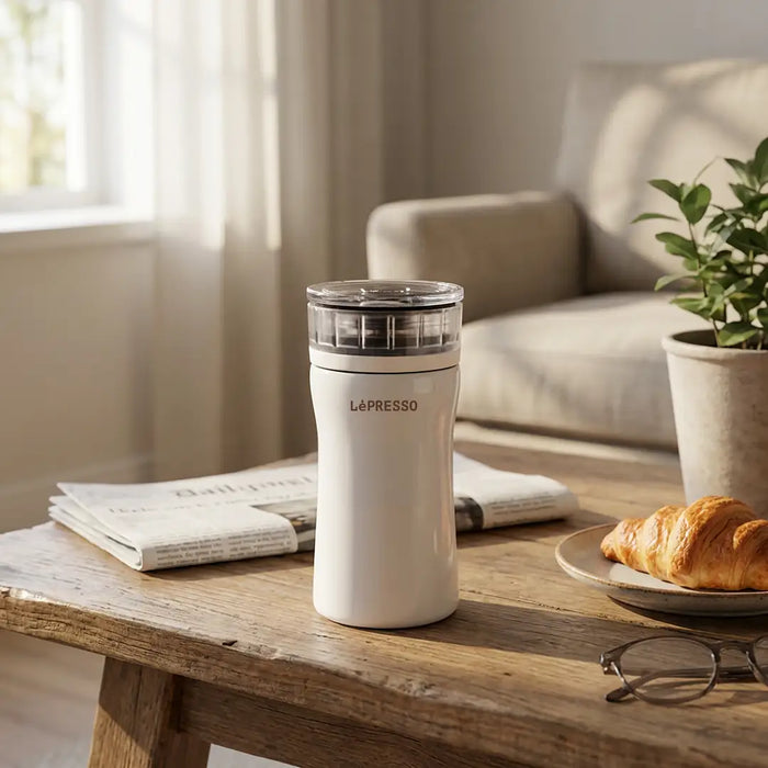 Lepresso PourVa Pour Over Coffee Brewer - White | ماكينة تحضير القهوة بالتقطير من ليبرسو بورفا - أبيض