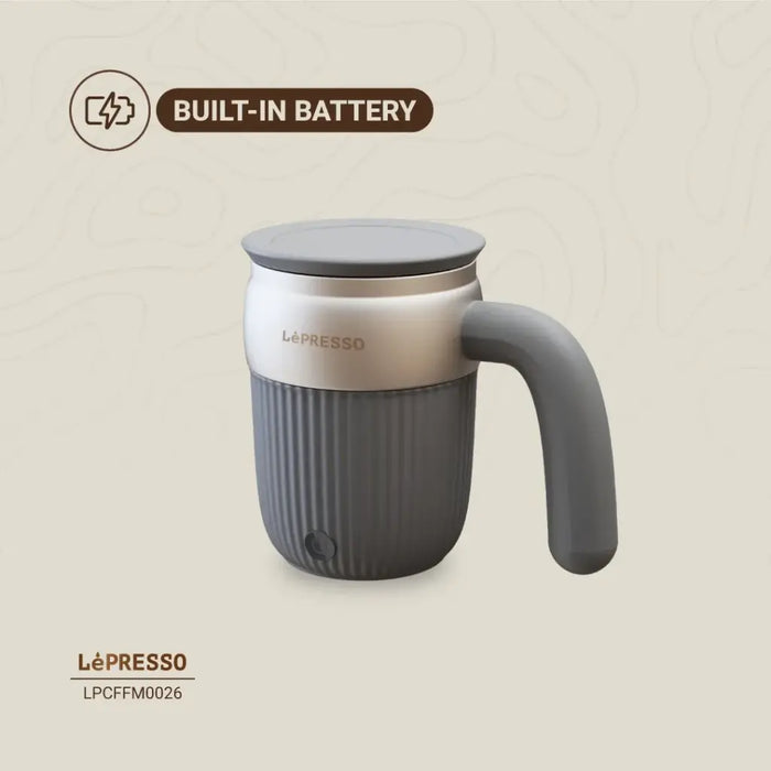 Lepresso - Auto Magnetic Stirring Mug 450mL - Gray