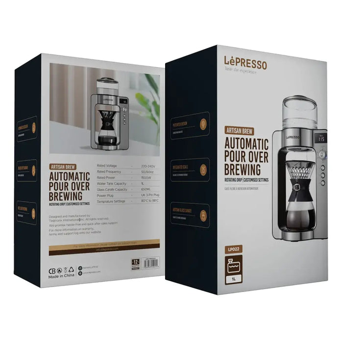 Lepresso - Automatic Pour Over Brewing 1L, 1500W- Silver