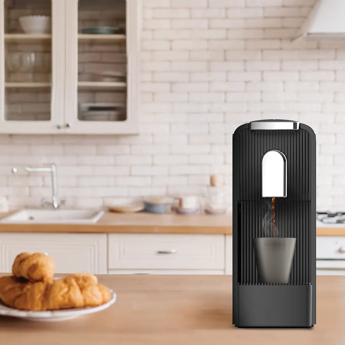 Lepresso Baristo Espresso Machine – 19-Bar Pressure, Nespresso Capsule Compatible, Compact Design (Black)