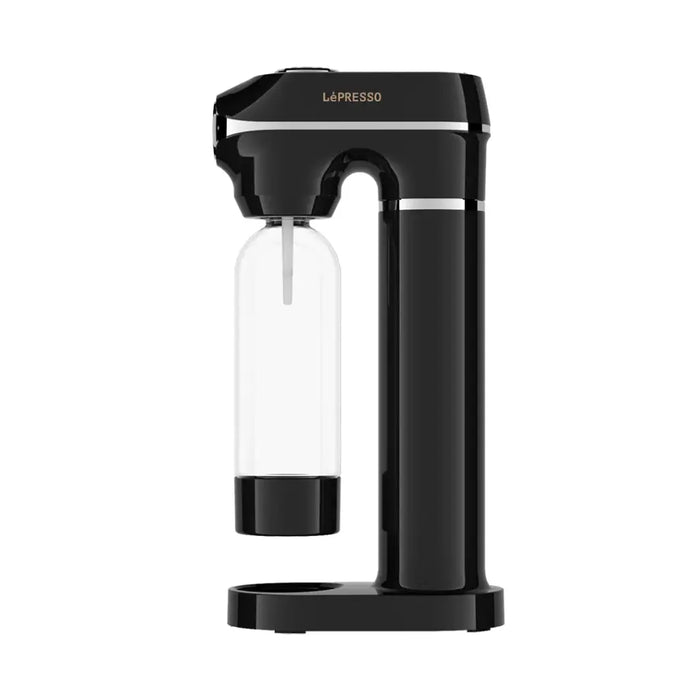 Lepresso - Carbonator Instant Sparkling Water with Pressure Gauge & Efficient Carbonation- Black