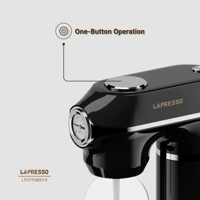 LePresso - Carbonator – Sparkling Water Maker | 1L – Black