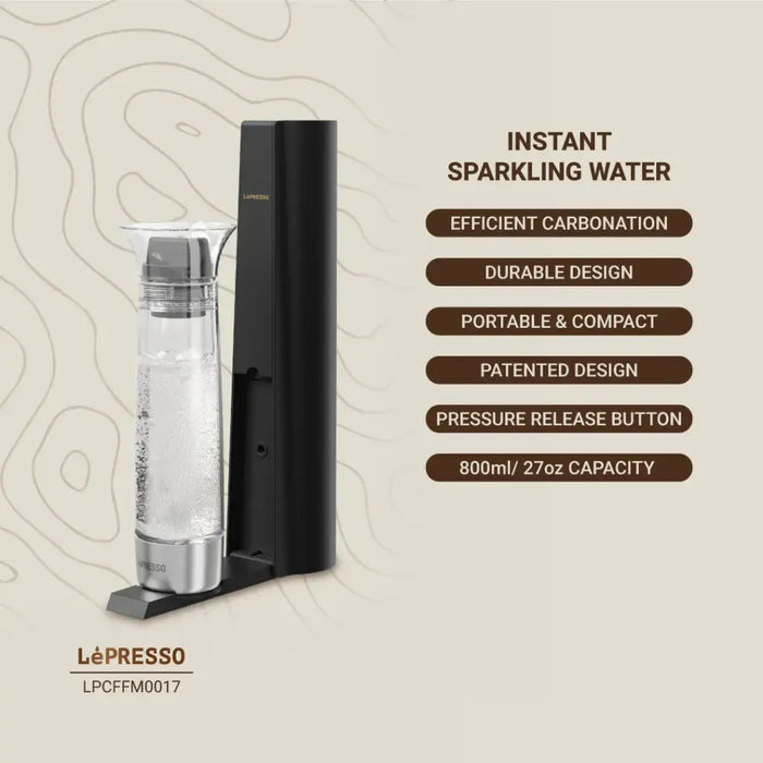 LePresso - Instant Sparkling Water | 800mL – Black