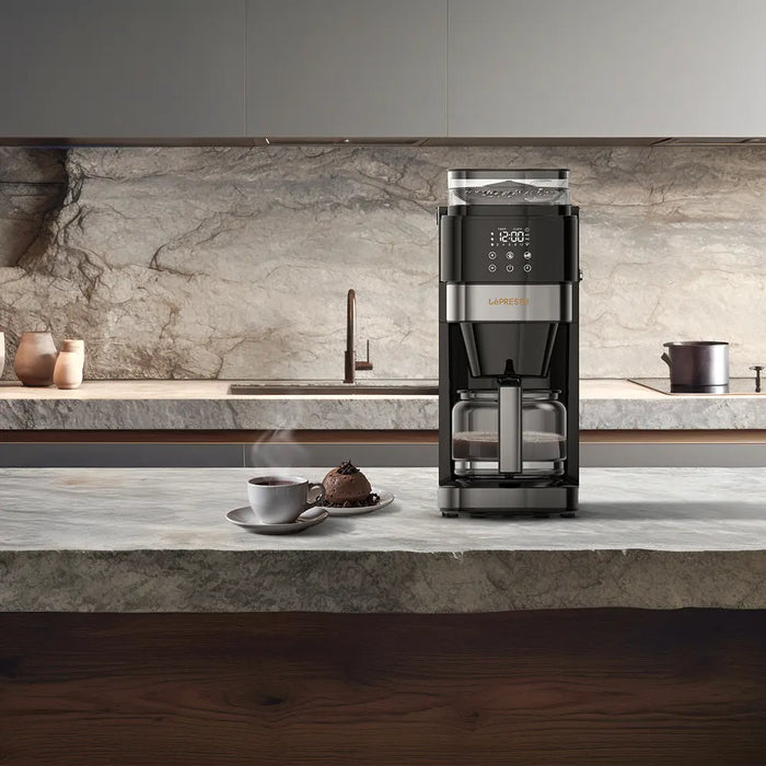 Lepresso - Coffee Brewer With Bean Grinder - Black