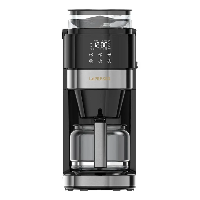 Lepresso - Coffee Brewer With Bean Grinder - Black
