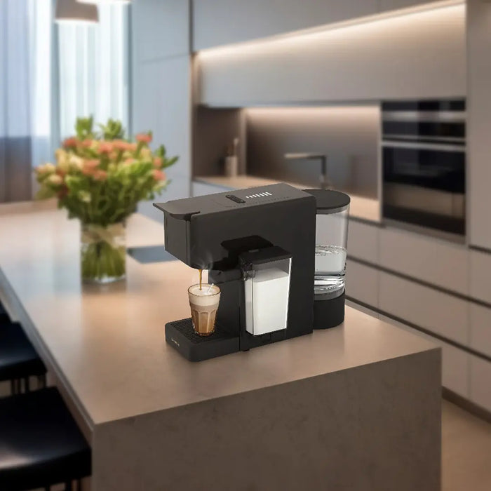 Lepresso - Crema Pro 3 -1 -Capsule Coffee Machine – 20-Bar Pressure, Dual Boiler, Milk Frother, Black