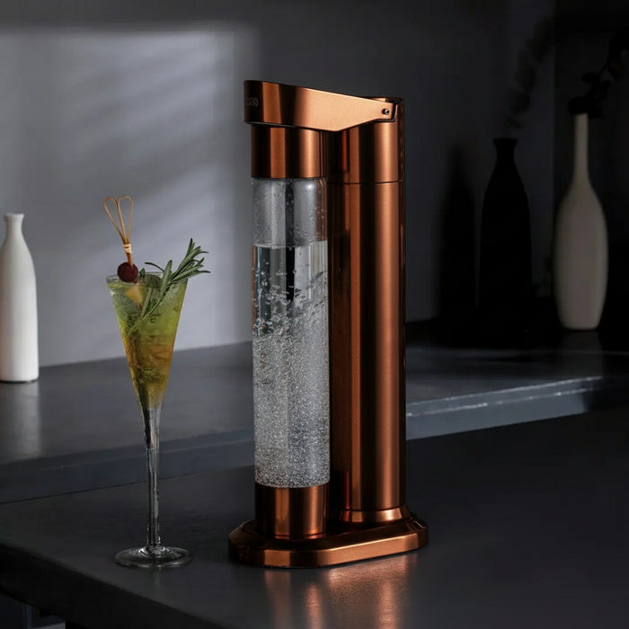 Lepresso - Fizznest Sparkling Machine – with Dual BPA-Free Bottles, 1000mL , CO₂ Compatible Brown