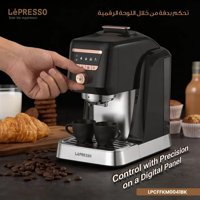 LePresso KaveMystique Automatic Turkish Coffee Maker with Self-Cleaning Function | 800mL | Digital Control Panel | Black
