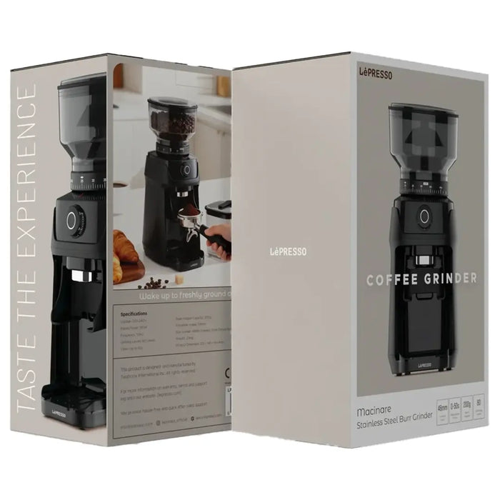 Lepresso -  Macinare Stainless Steel Burr Grinder - Black