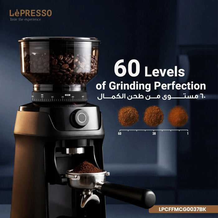 Lepresso -  Macinare Stainless Steel Burr Grinder - Black
