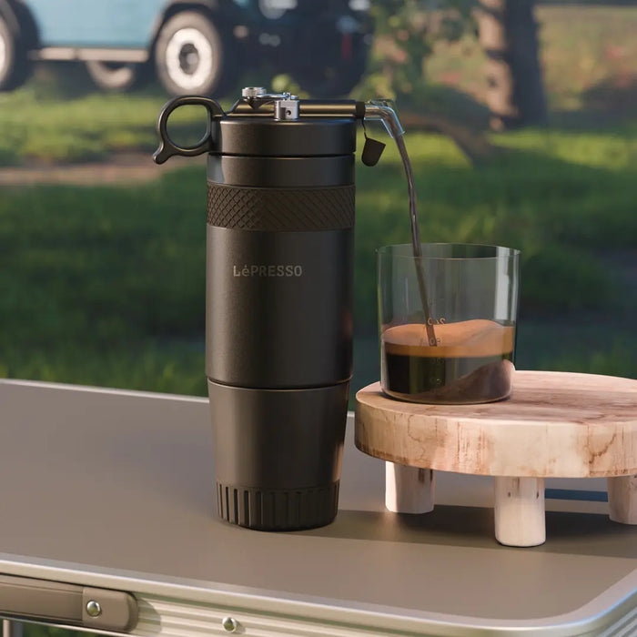 Lepresso - Nitro Cremeus Nitro Cold Brew Coffee Maker with Pressure Gauge - Black