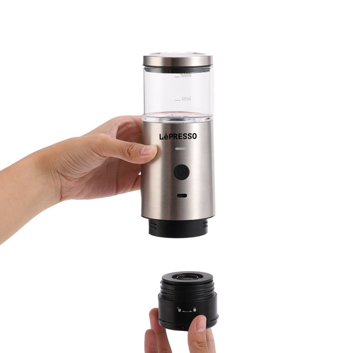 LePresso - Stainless Steel Portable Espresso Maker 2 in 1 Silver