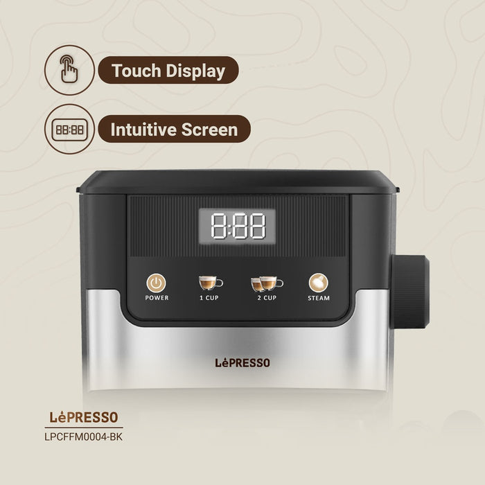 Lepresso - Suprema Espresso Machine Black | ليبريسو - ماكينة إسبريسو سوبريما أسود