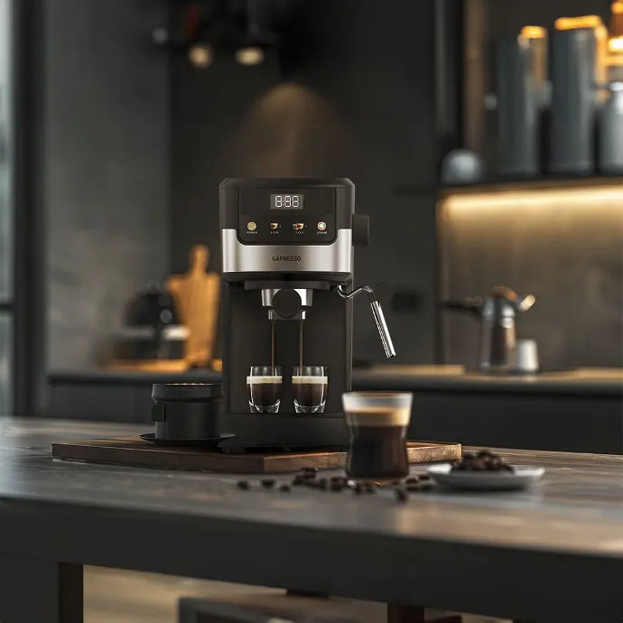 Lepresso - Suprema Espresso Machine Black | ليبريسو - ماكينة إسبريسو سوبريما أسود