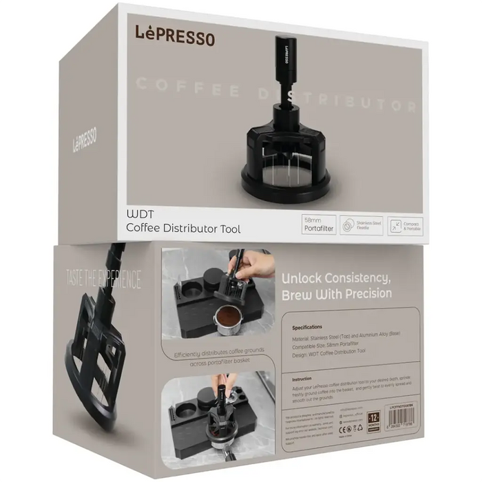LePresso WDT Coffee Distributor Tool – Black | أداة توزيع القهوة WDT ليبريسو– أسود