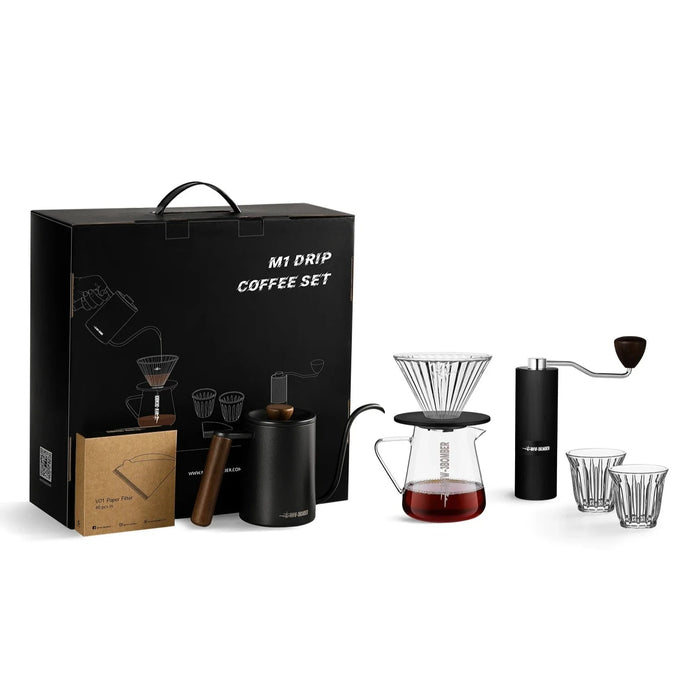3BOMBER - M1 Drip Coffee Set Deluxe Basic Black  طقم القهوة بالتنقيط M1 ديلوكس أسود أساسي