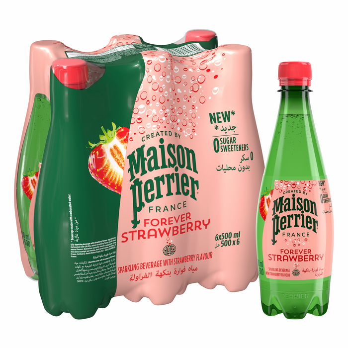 MAISON PERRIER - SUGAR FREE FOREVER STRAWBERRY SPARKLING WATER 6X500ML