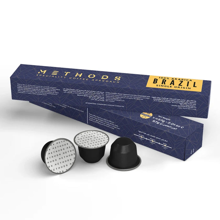 Methods Roastery –Brazil Single Origin Coffee Capsules – 10 Capsules