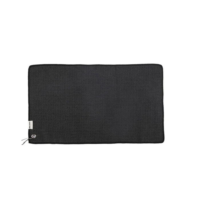 3BOMBER - Hanging Ring Towel 35X25cm-Black  منشفة دائرية مقاس 30 × 25 سم - أسود