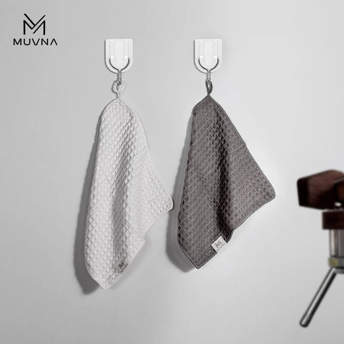 MUVNA Small Waffle Barista Towel 30 × 30 cm – Grey