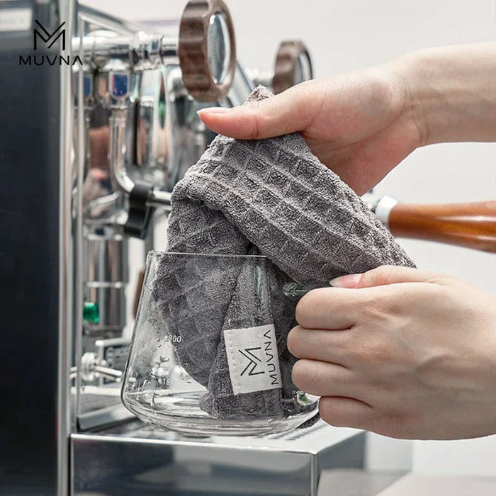 MUVNA Small Waffle Barista Towel 30 × 30 cm – Grey