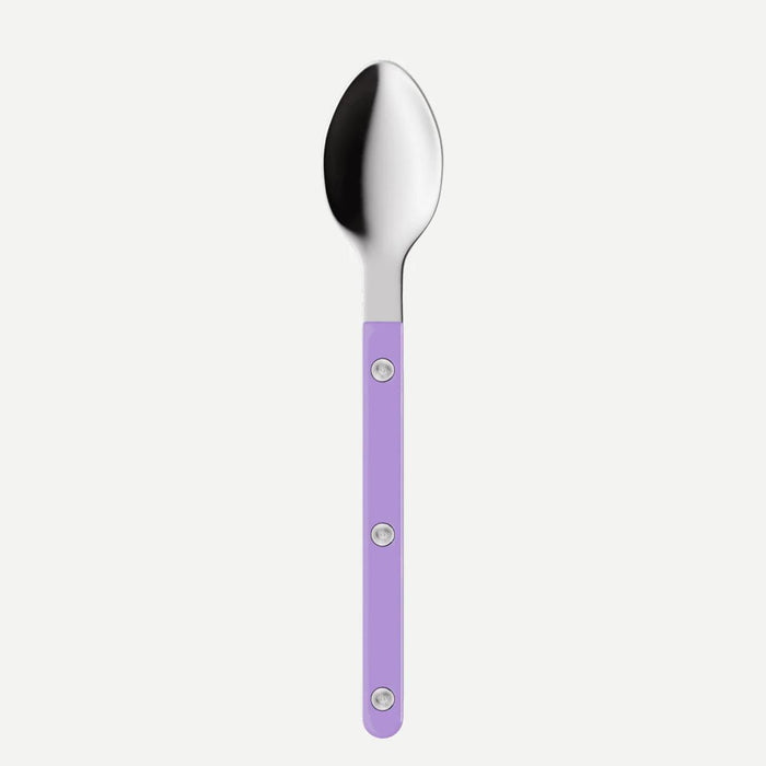Sabre Bistrot Espresso Spoon –  Shiny Silver with purple handle