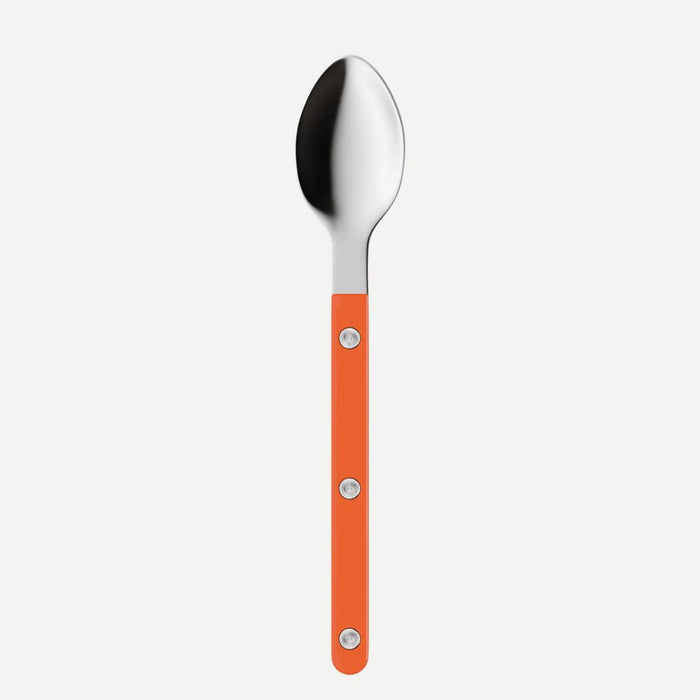 Sabre Bistrot Espresso Spoon – Shiny Silver with Orange handle