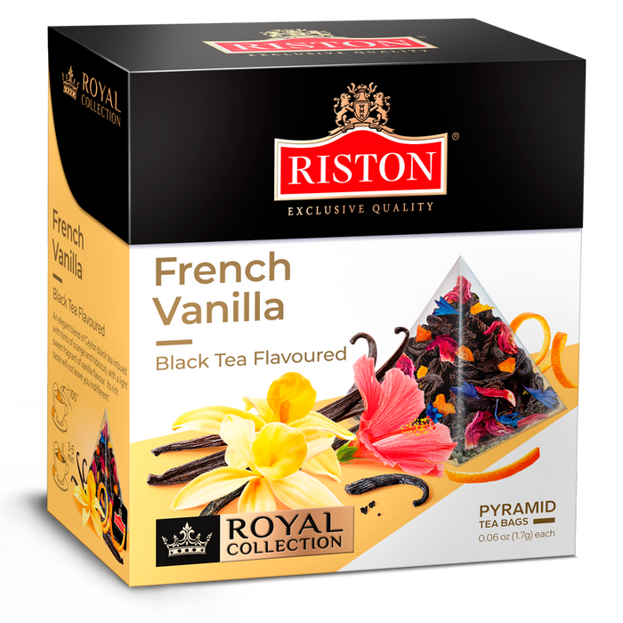 Riston - French Vanilla  Black Tea Flavoured 18 Pyramid Tea Bags × 1.7 g