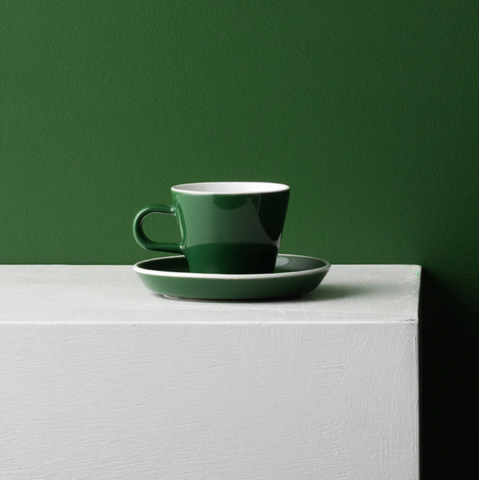 Acme - Dark Green Roman cup 170 ml with saucer