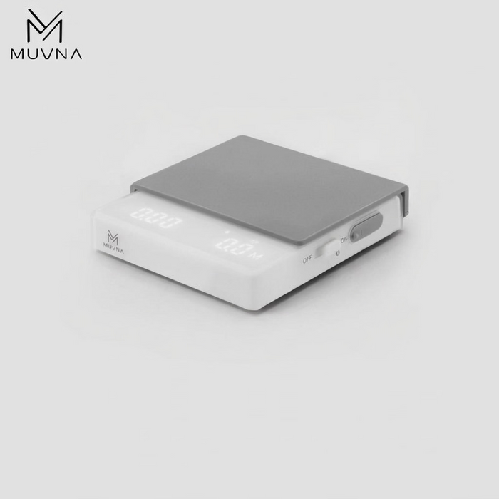 MUVNA Mini Psyche Smart Coffee Scale – White | ميزان قهوة MUVNA Mini Psyche Smart الرقمي – أبيض