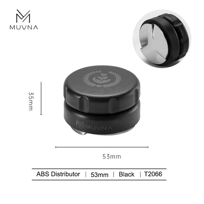 MUVNA ABS Espresso Coffee Distributor – 53mm – Black (T2066) | موزع قهوة MUVNA ABS – مقاس 53 مم – أسود