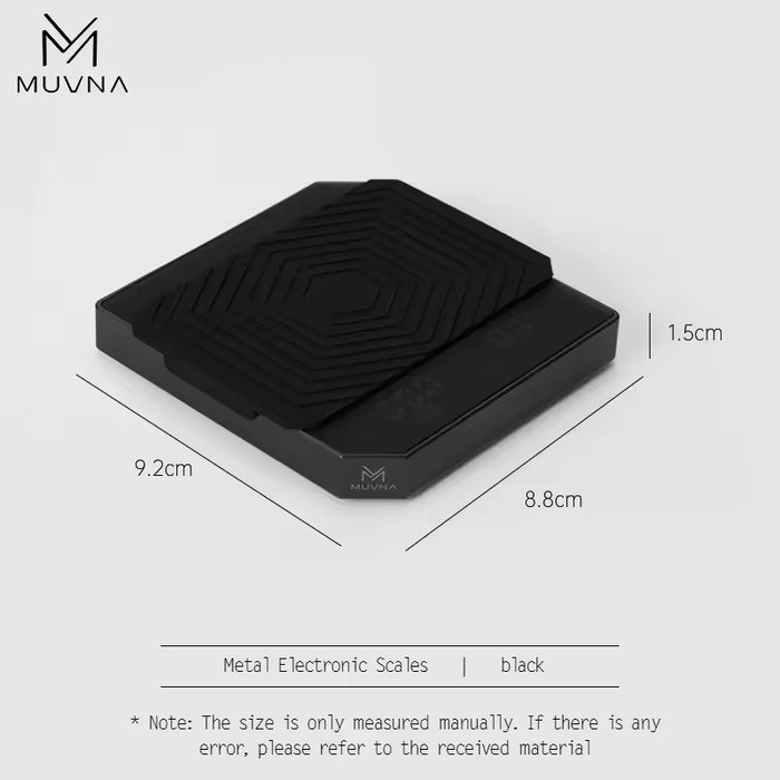 MUVNA Metal Smart Coffee Scale – Black | ميزان قهوة MUVNA Metal Smart الرقمي – أسود