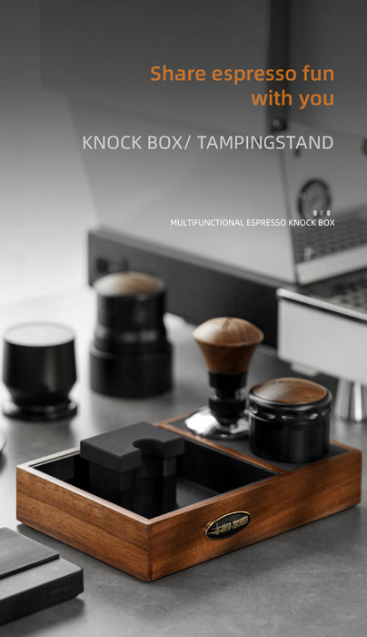 3BOMBER - Multifunctional Espresso Knock Box 51-58mm صندوق طحن الإسبريسو متعدد الوظائف 51-58 ملم
