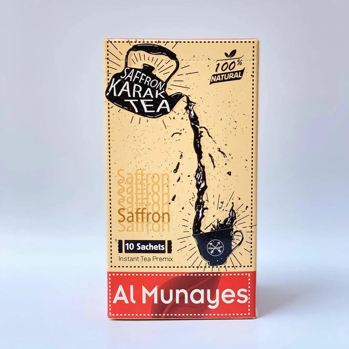 Saffron karak tea - almunayes | المنيس - شاي كرك بطعم الزعفران