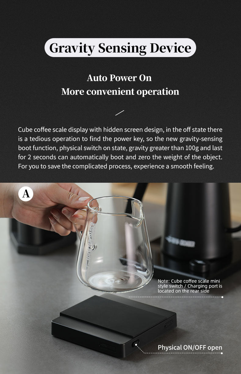 3 Bomber - Cube Coffee scale 2.0  Black