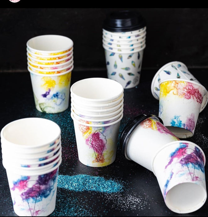 Perlletion Paper Cups Galaxy Mood Collection 32*4OZ Cups