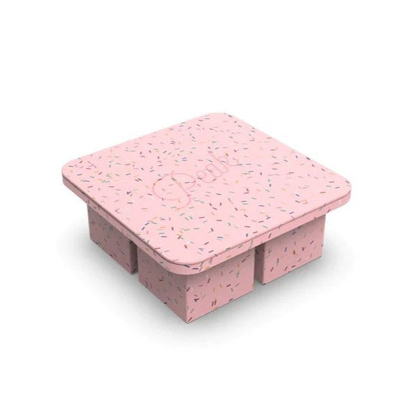 Extra Large Cube Tray - Peak Ice Works speckled pink | قالب مكعبات الثلج الكبيرة - بيك آيس ووركس - وردي