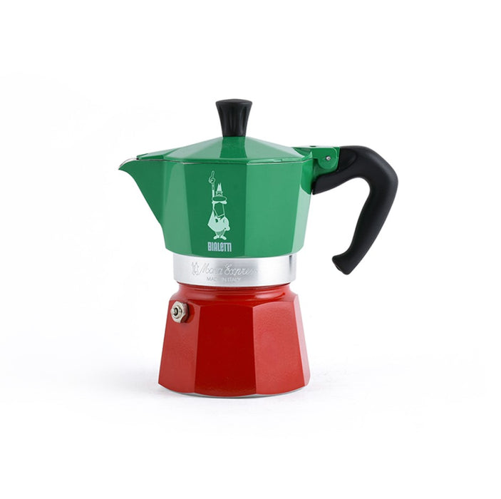 Bialetti - Moka Espresso Maker Italian Flag 3 Cup | بياليتي - صانعة القهوة الايطالية الوان علم ايطاليا 3 كوب