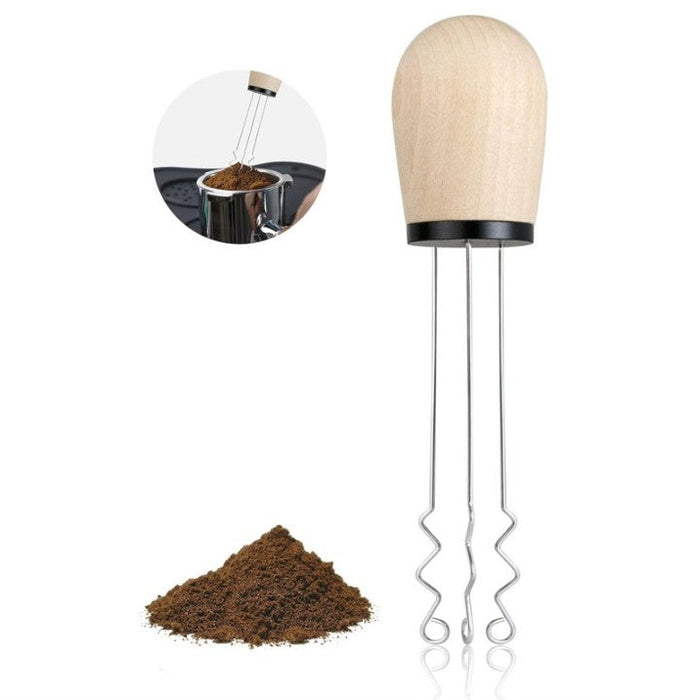مفكك تكتلات بمقبض خشبي بيج | Beige wooden handle strring