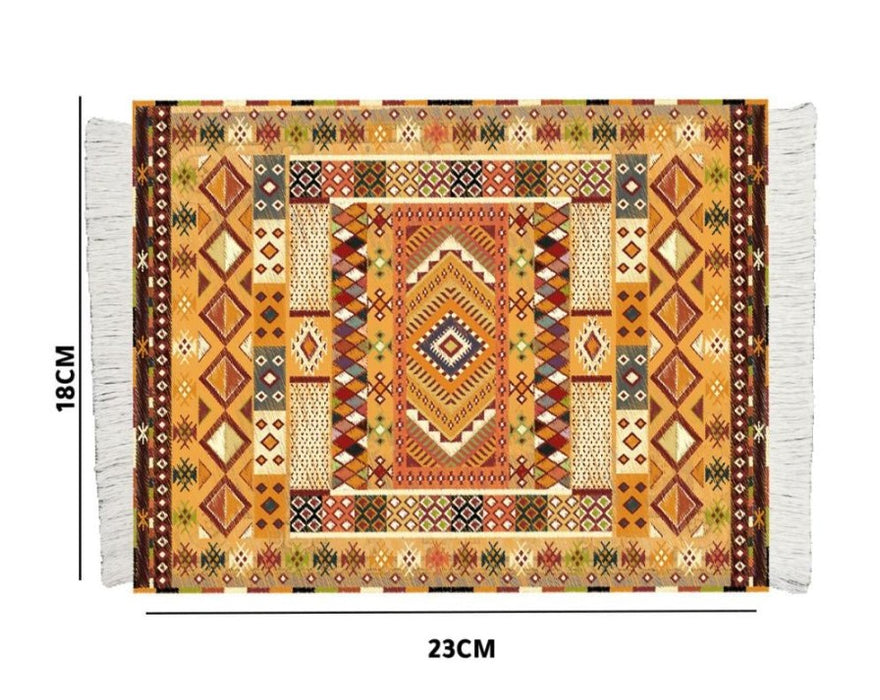 Carpet-shaped coffee coaster, 18 x 23 cm | كوستر قهوة بشكل سجاد 18×23 سم