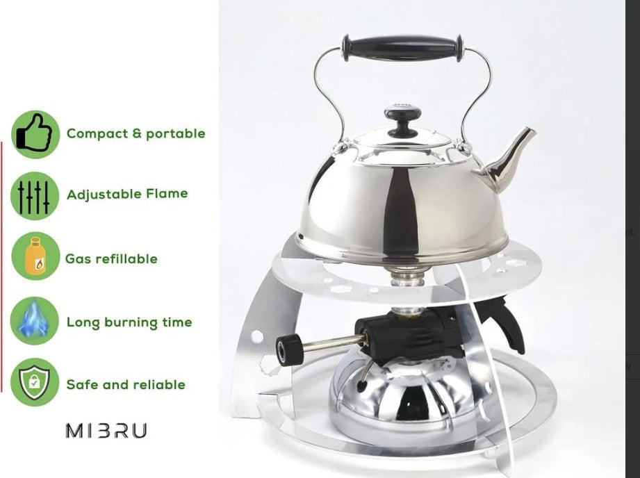 Small gas stove with a kettle base - blue | موقد غاز صغير مع قاعدة للإبريق - ازرق