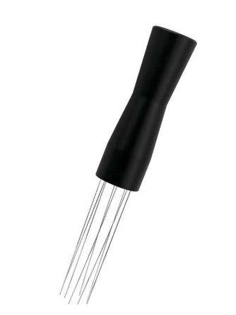 Coffee Needle Tool Espresso Distribution Tool Coffee Powder Stirrer With Aluminum Stand - BLACK| اسود  - أداة إبرة القهوة، أداة توزيع الإسبريسو، مُحرك مسحوق القهوة مع حامل ألومنيوم