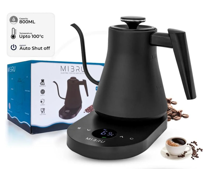 MIBRU - Coffee electric dripping pot with temp control - black  | MIBREW - إبريق تقطير قهوة كهربائي مع تحكم في درجة الحرارة - أسود
