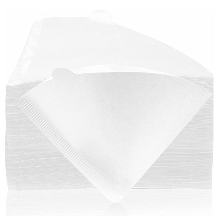 MIBRU -Paper V60 Size 02 White - 100 Pieces V60 Size 02 Coffee Filters) | فلتر ورقي V60 مقاس 02 أبيض – 100 قطعة مايبروا