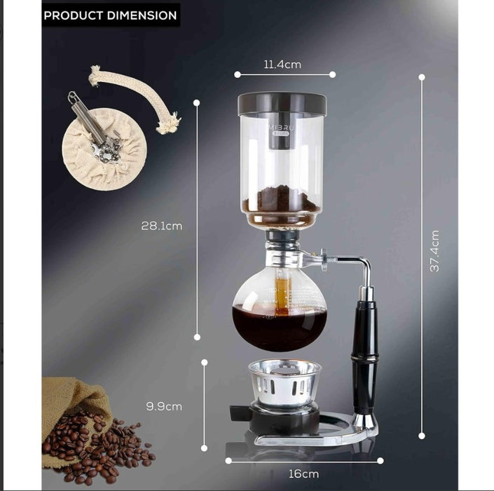MIBRU - SYPHONE coffee maker | صانعة قهوة سايفون MIBRU